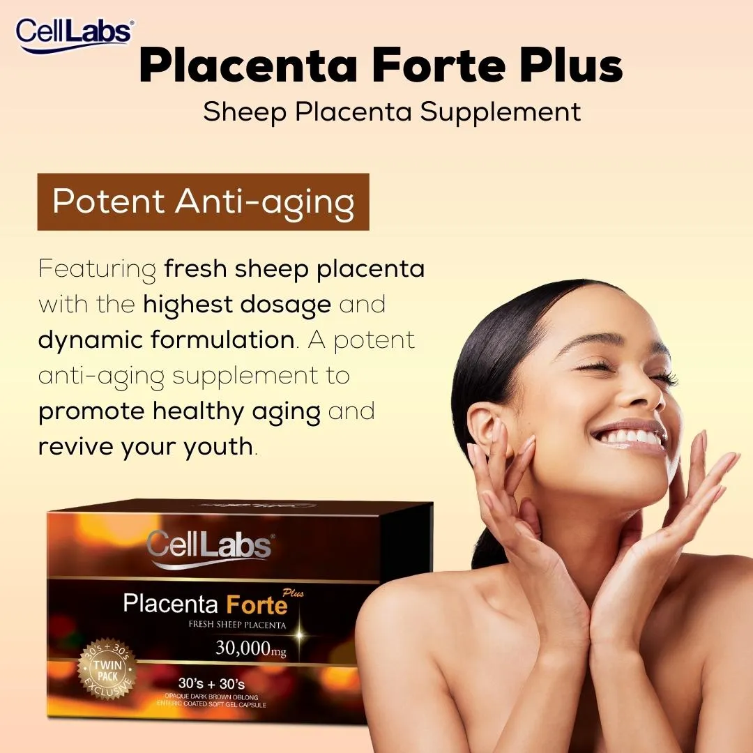 CellLabs® Placenta Forte Plus - 30,000mg Sheep Placenta Supplement - Image 2