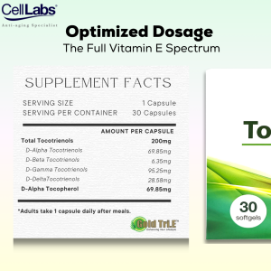 CellLabs Tocotrienols E - Superior Vitamin E Supplement